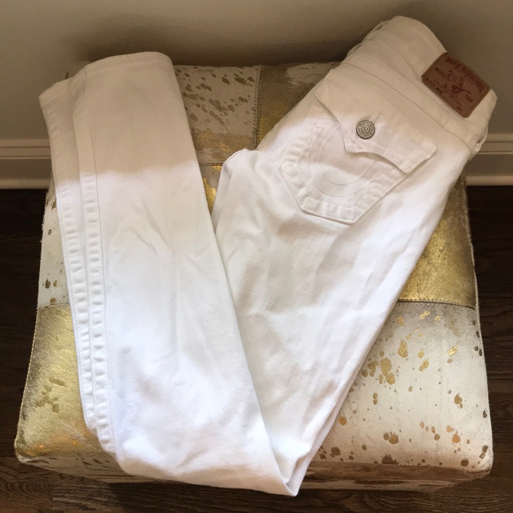 True religion white jeans